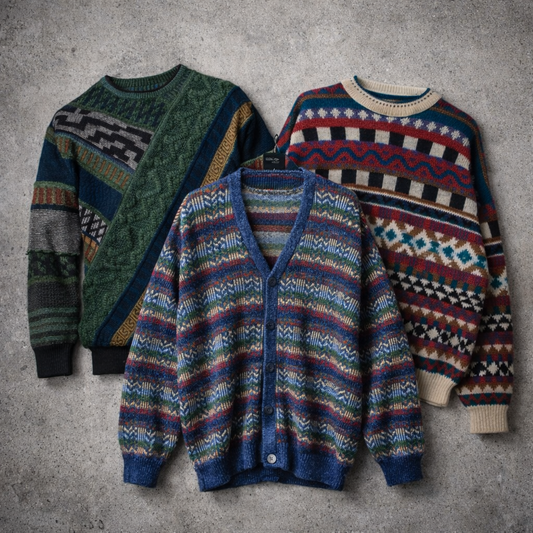 25x Vintage Crazy Patterened Ethnic Knitwear